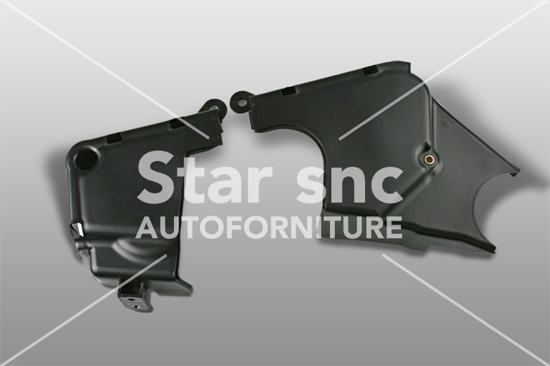 Carter cinghia distribuzione adattabile a Fiat Doblo, Idea, Linea, Palio, Punto, Grande Punto, Siena e 500 – Rif.  55183453 sup + 55183452 in